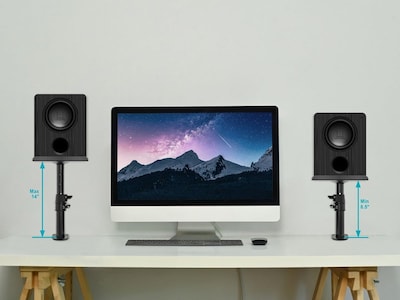 Foto 6 | Soportes De Altavoz De Escritorio Monoprice Universal Clamp-on Par - Venta Internacional.