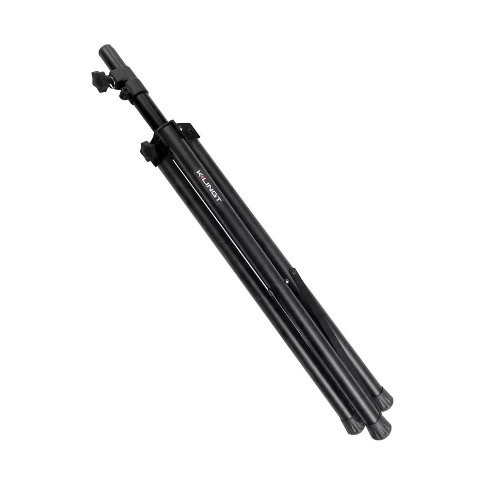 Foto 4 pulgar | Atril Para Bafle Klingt Klt 011 Speaker Stand Color Negro De Aluminio
