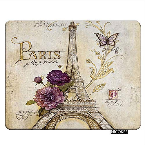Foto 1 | Venta Internacional - Nicokee Eiffel Rectangle Gaming Mousepad Vintage Paris Tema Azulado De Ratón Azul Azulad