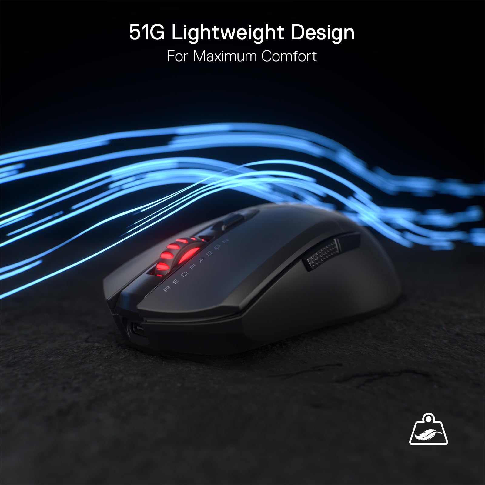 Foto 7 pulgar | Ratón Inalámbrico Para Juegos Redragon M995 Pro 26000 Dpi Negro - Venta Internacional.