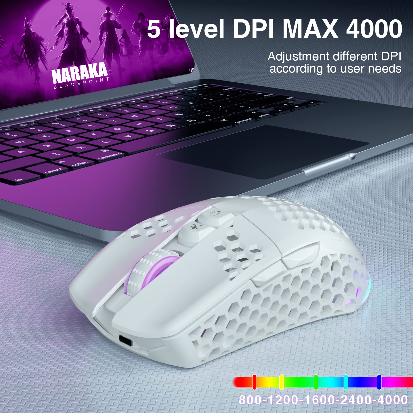 Foto 5 pulgar | Ratón Inalámbrico Para Juegos Solakaka Sm600 Plus Bluetooth 5.1 - Venta Internacional.