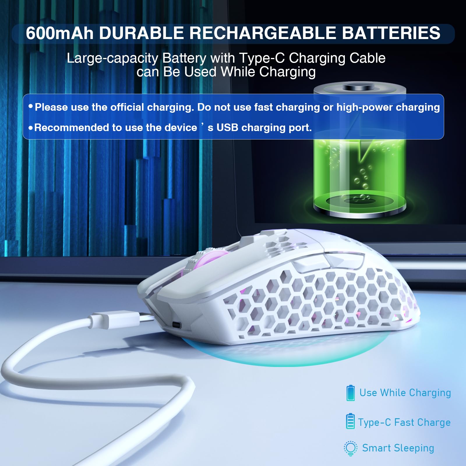 Foto 6 pulgar | Ratón Inalámbrico Para Juegos Solakaka Sm600 Plus Bluetooth 5.1 - Venta Internacional.