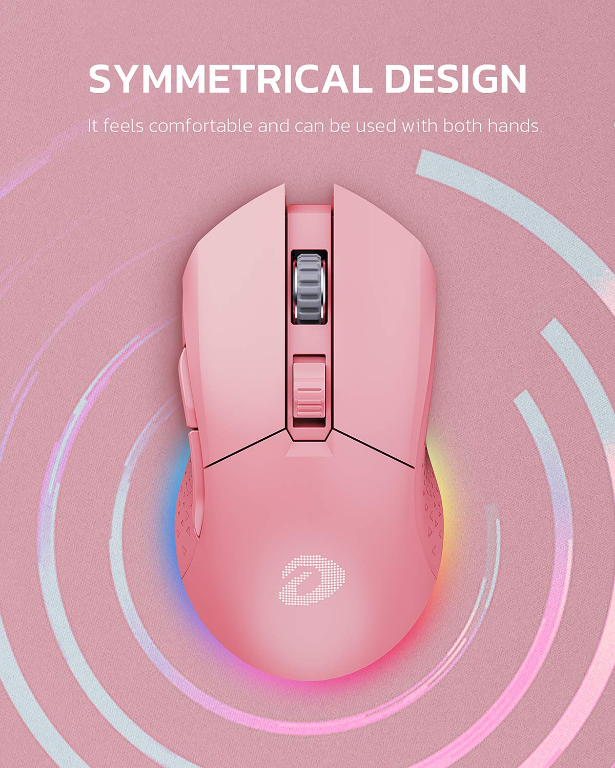 Foto 7 pulgar | Ratón Para Juegos Dareu Pink, Modo Dual, Recargable, 10k Dpi Rgb - Venta Internacional.