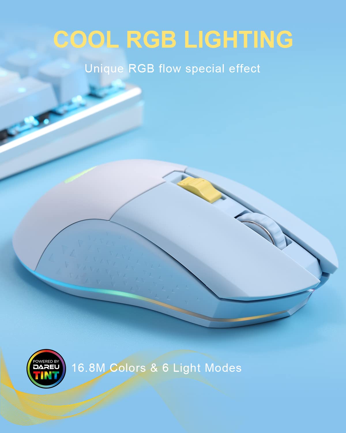 Foto 3 pulgar | Ratón Para Juegos Dareu De Modo Dual Recargable De 10.000 Dpi Rgb Con 7 Botones - Venta Internacional.