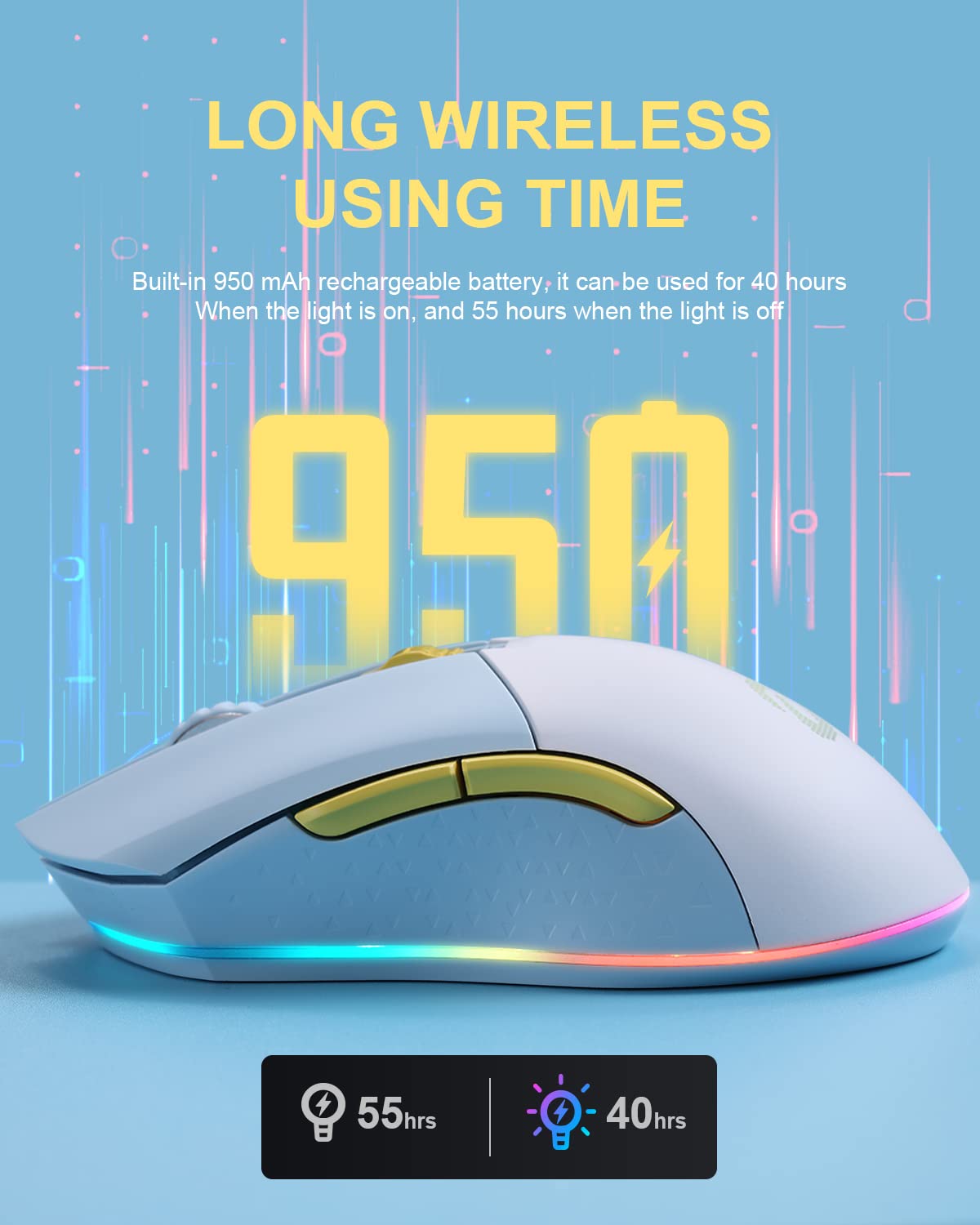 Foto 5 pulgar | Ratón Para Juegos Dareu De Modo Dual Recargable De 10.000 Dpi Rgb Con 7 Botones - Venta Internacional.