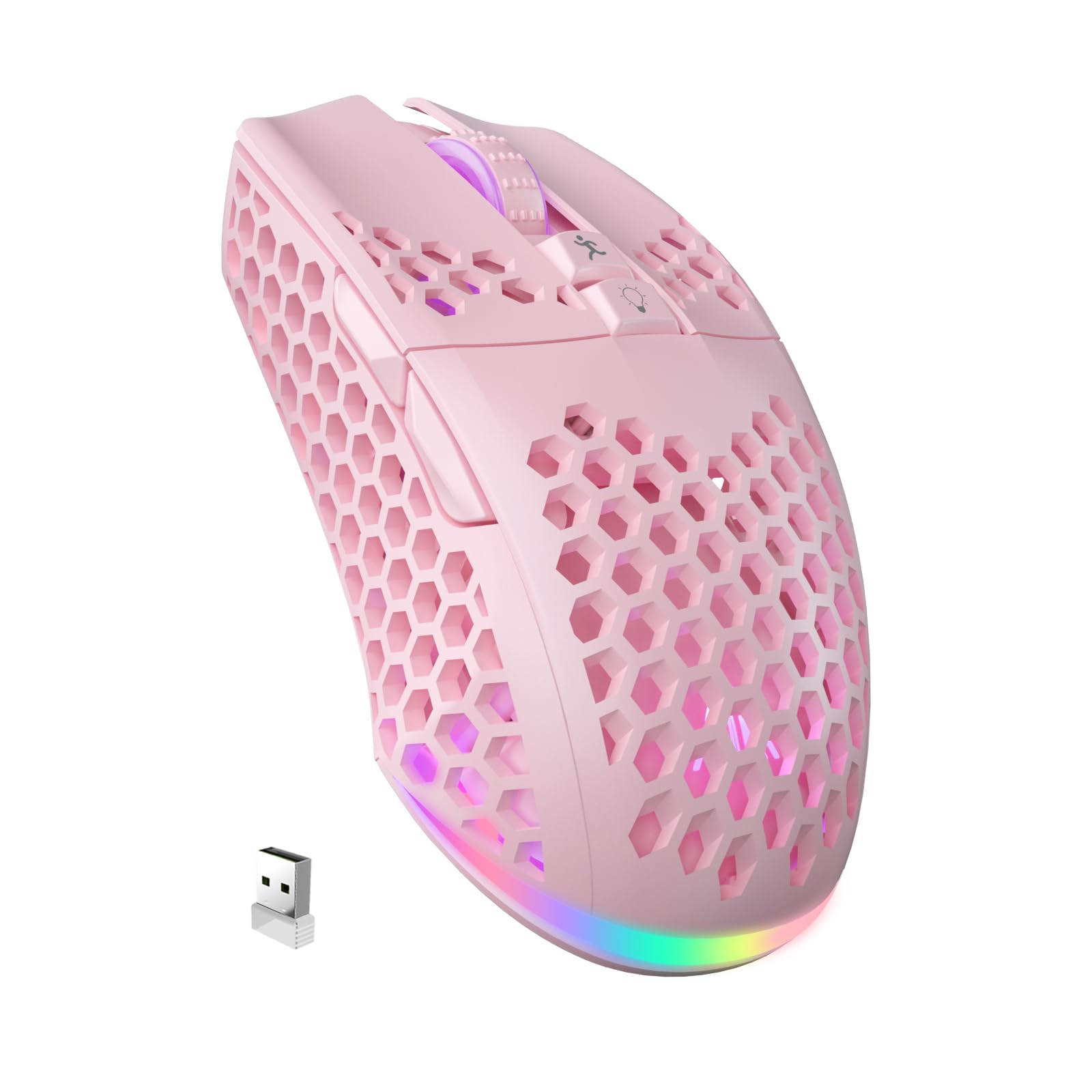 Ratón Inalámbrico Para Juegos Solakaka Sm600 Plus Bluetooth 5.1 Rosa - Venta Internacional.