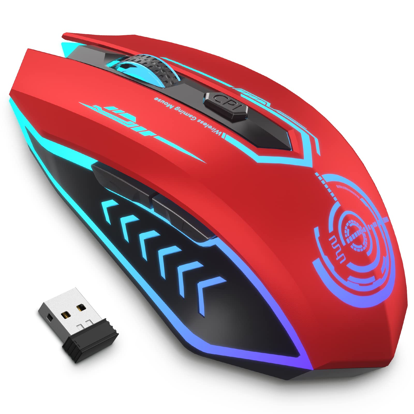 Ratón Inalámbrico Para Juegos Uhuru 10000 Dpi Con 6 Botones Y Led - Venta Internacional.