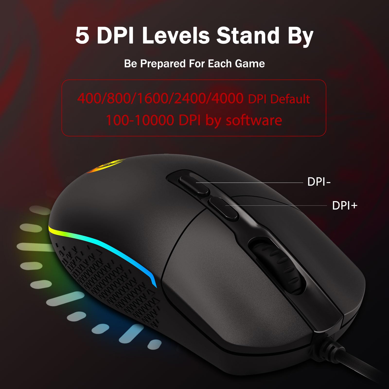 Foto 5 pulgar | Ratón Para Juegos Redragon M719 Antonium Rgb 10,000 Dpi Con Cable - Venta Internacional.