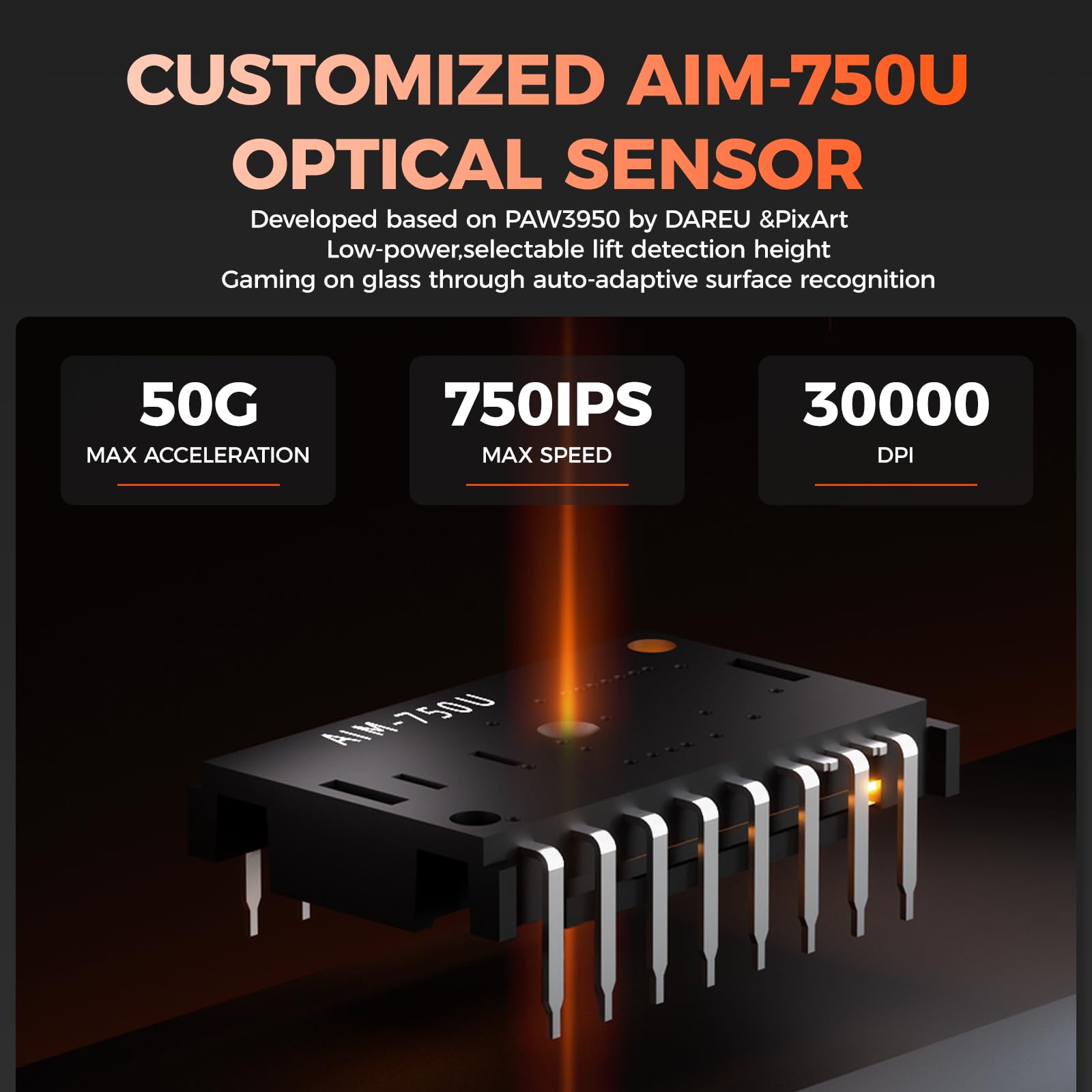 Foto 5 pulgar | Ratón Para Juegos Dareu A950 Wing Inalámbrico, 35 G, 30 000 Dpi, 70 H, Batería - Venta Internacional.