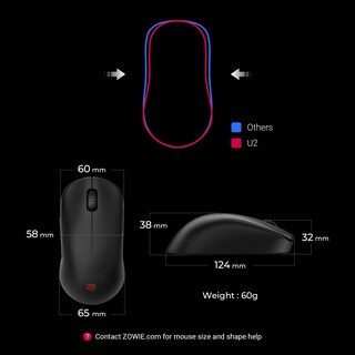 Foto 2 | Ratón Para Juegos Benq Zowie U2 Inalámbrico, 60 G, 3200 Dpi, 70 H, Batería - Venta Internacional.