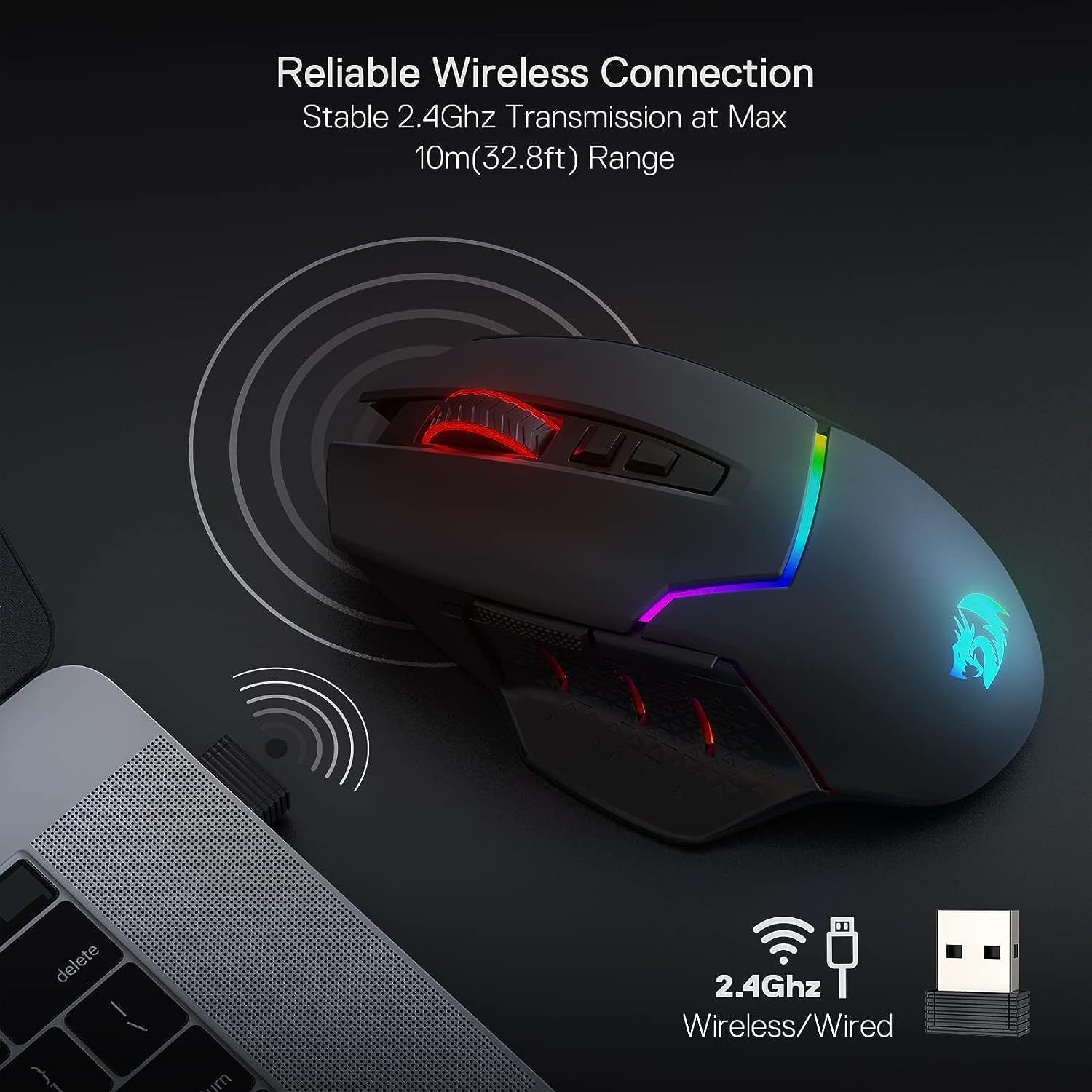 Foto 4 | Ratón Inalámbrico Para Juegos Redragon M690 Pro 8000 Dpi - Venta Internacional.