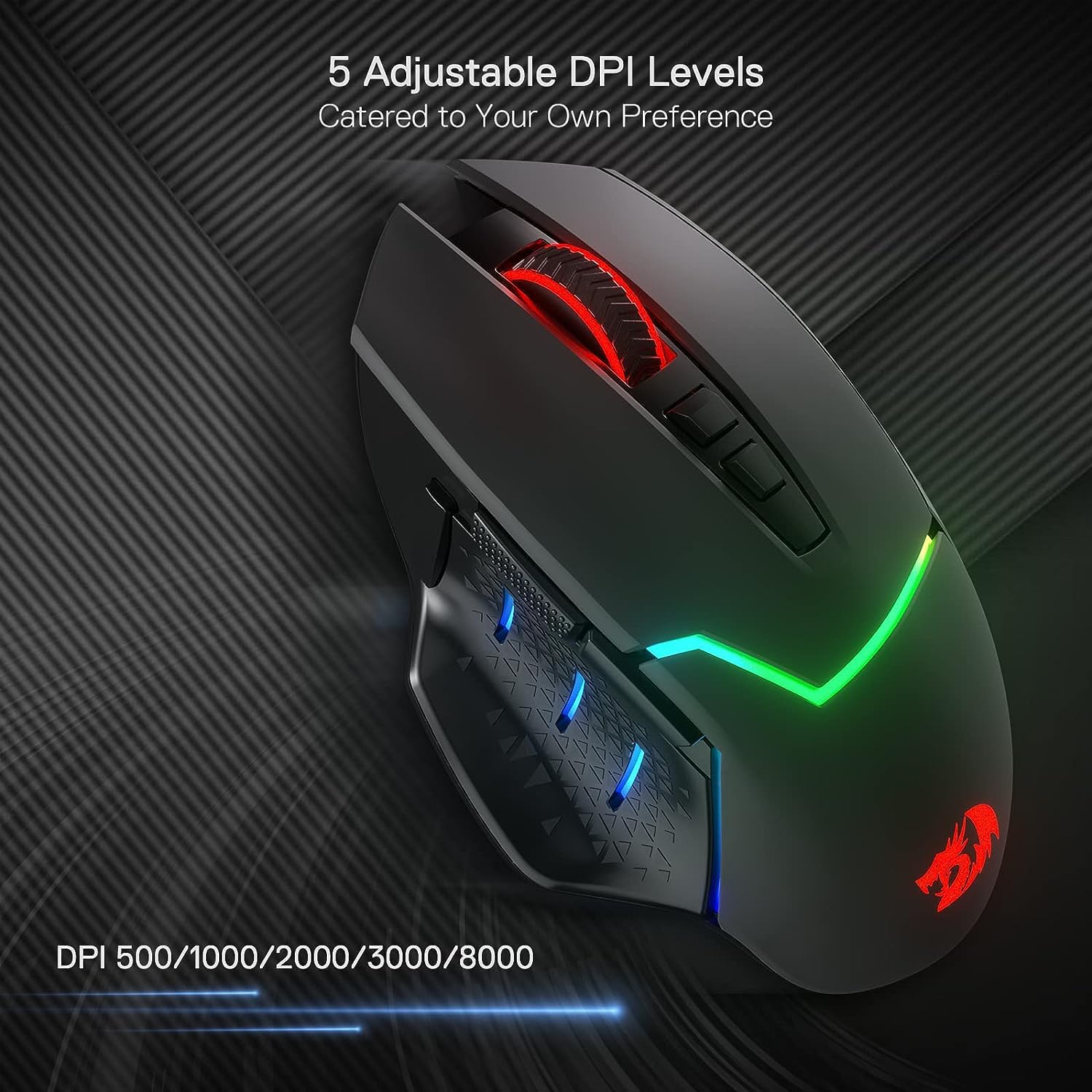Foto 6 pulgar | Ratón Inalámbrico Para Juegos Redragon M690 Pro 8000 Dpi - Venta Internacional.
