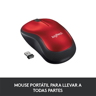 Foto 2 | Ratón Logitech Inalámbrico M185 color Rojo