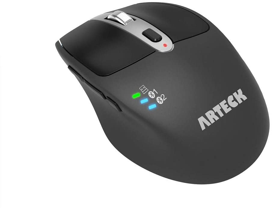 Venta Internacional - Arteck Multi -device Wireless Bluetooth Mouse Con Nano Receptor Usb Ergonómico Derecha Silencio