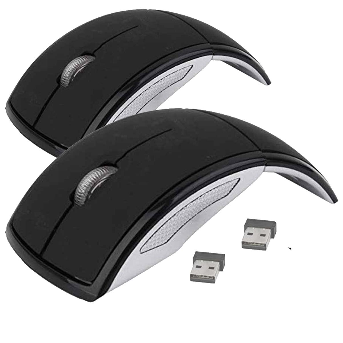 Foto 2 pulgar | Mouse Inalámbrico Hotshot Mxcba-002 2 Piezas  Negro