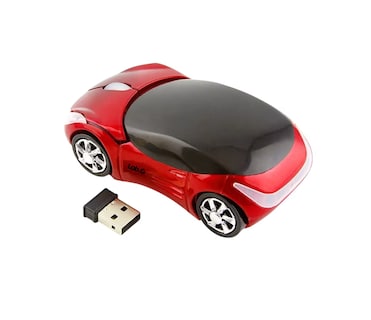 Foto 1 | Ratón Inalámbrico Lab.G 2,4 G con Forma de Coche Deportivo Ferrari Rojo