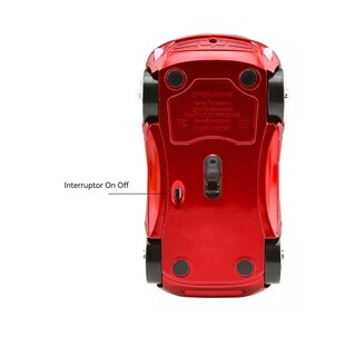 Foto 4 | Ratón Inalámbrico Lab.G 2,4 G con Forma de Coche Deportivo Ferrari Rojo