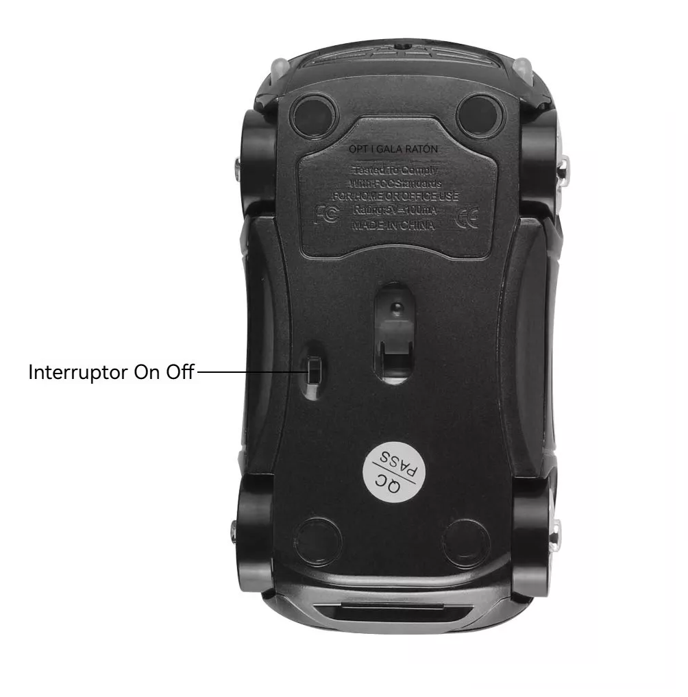 Foto 5 | Ratón Inalámbrico Lab.G 2,4 g con Forma de Coche Deportivo Ferrari Negro