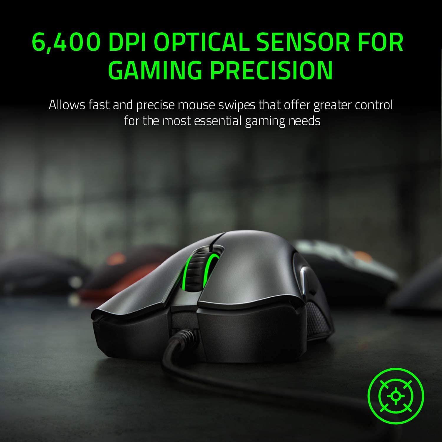Foto 3 pulgar | Mouse Alámbrico Gamer Razer Deathadder Essential 6400 Negro-Venta Internacional
