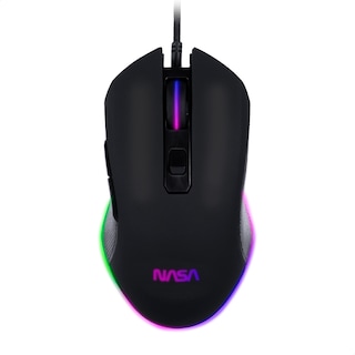 Foto 1 | Mouse Gamer NASA NS-GM05 RGB Edición Sensor Óptico 1200 3600 DPIS Ajustables Alámbrico USB 6 Botones Plug & Play