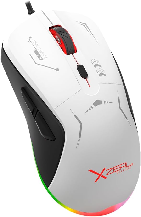 Mouse Gamer Alambrico Xzeal XST-401 Rgb Blanco