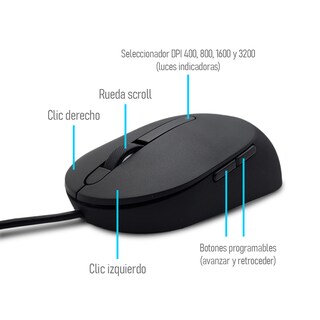 Foto 2 | Mouse Dell Alámbrico Ms3220p