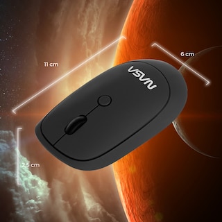 Foto 3 | Mouse Inalámbrico NASA NS-MIS01 color Negro