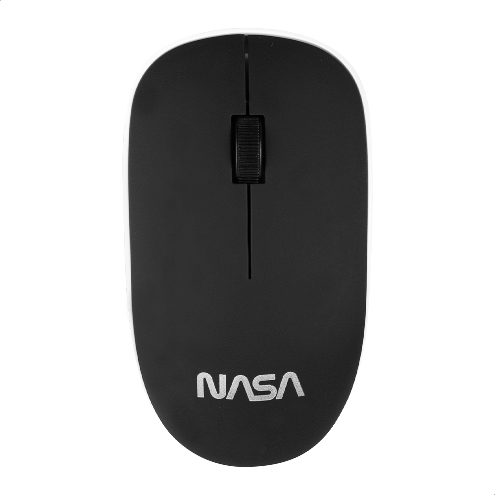 Mouse Edición NASA NS-MIS03 color Negro Inalámbrico 3 Botones Tecnología Plug & Play