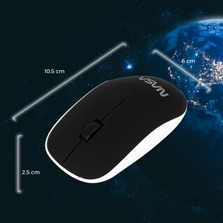 Foto 3 | Mouse Edición NASA NS-MIS03 color Negro Inalámbrico 3 Botones Tecnología Plug & Play