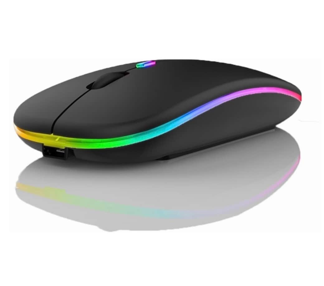 Mouse Funbu Ticker color Negro Inalámbrico Ultrafino Recargable USB más 2.4 Inalámbrico $430