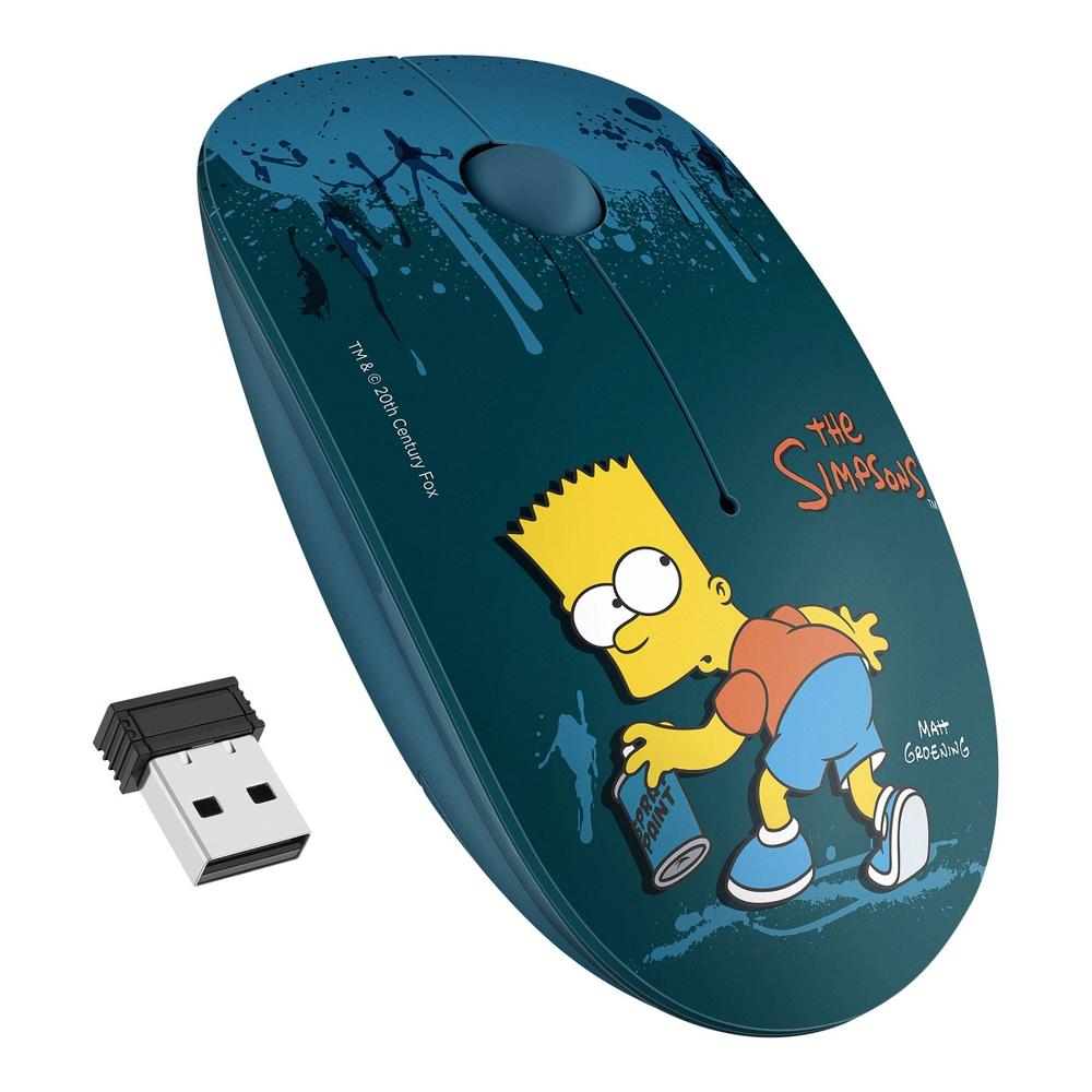 Foto 2 pulgar | Mouse Inalámbrico Steren COM-5711/S-BPAINT 1600 Dpi The Simpsons™ Bart Paint