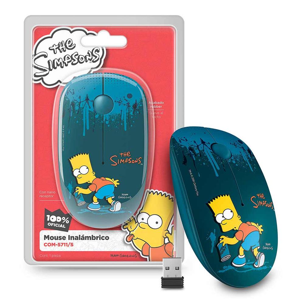 Foto 3 pulgar | Mouse Inalámbrico Steren COM-5711/S-BPAINT 1600 Dpi The Simpsons™ Bart Paint