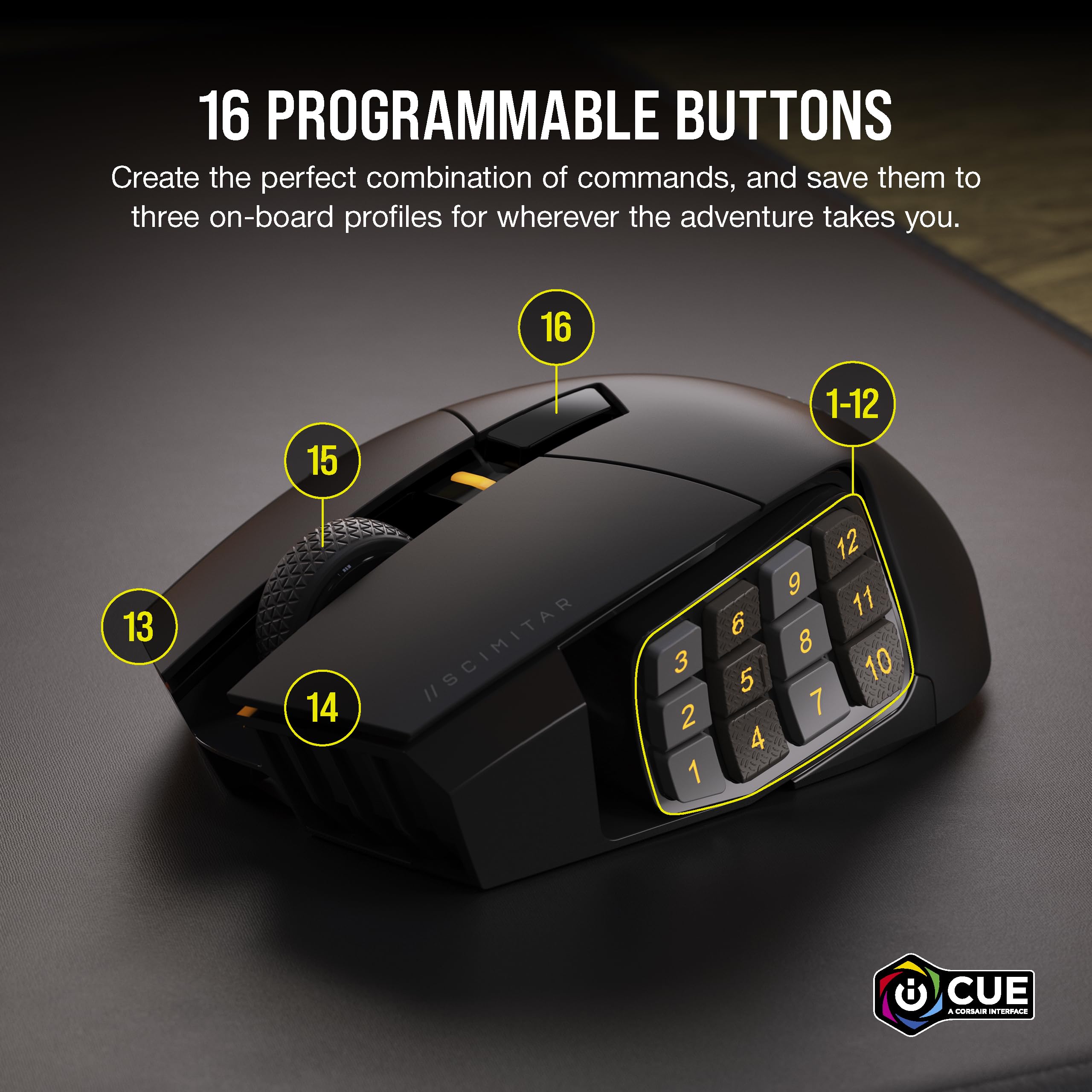 Foto 4 pulgar | Ratón Para Juegos Corsair Scimitar Elite Rgb Wireless 26,000 Dpi - Venta Internacional.