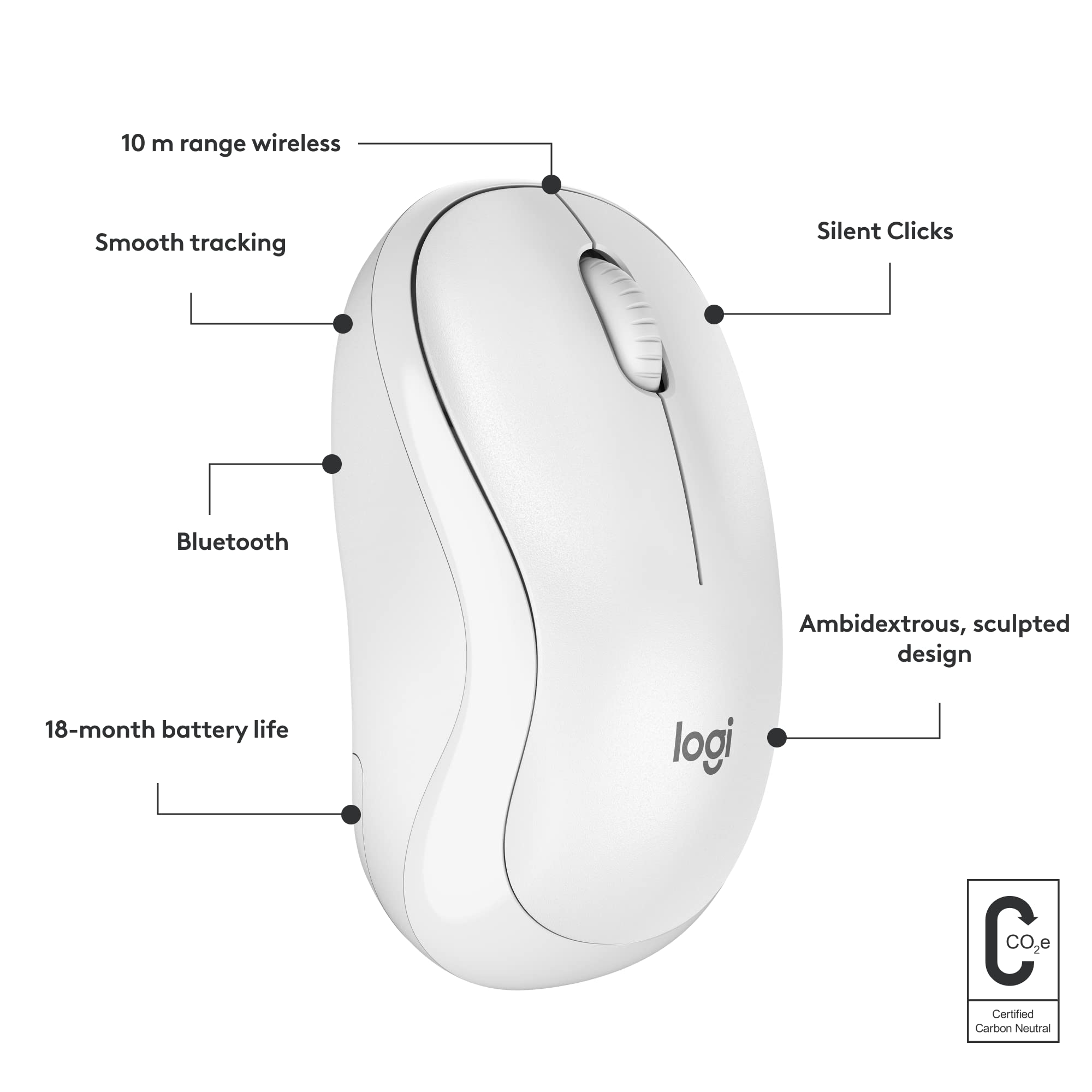 Foto 8 pulgar | Mouse Bluetooth Logitech M240 Silent Wireless - Venta Internacional