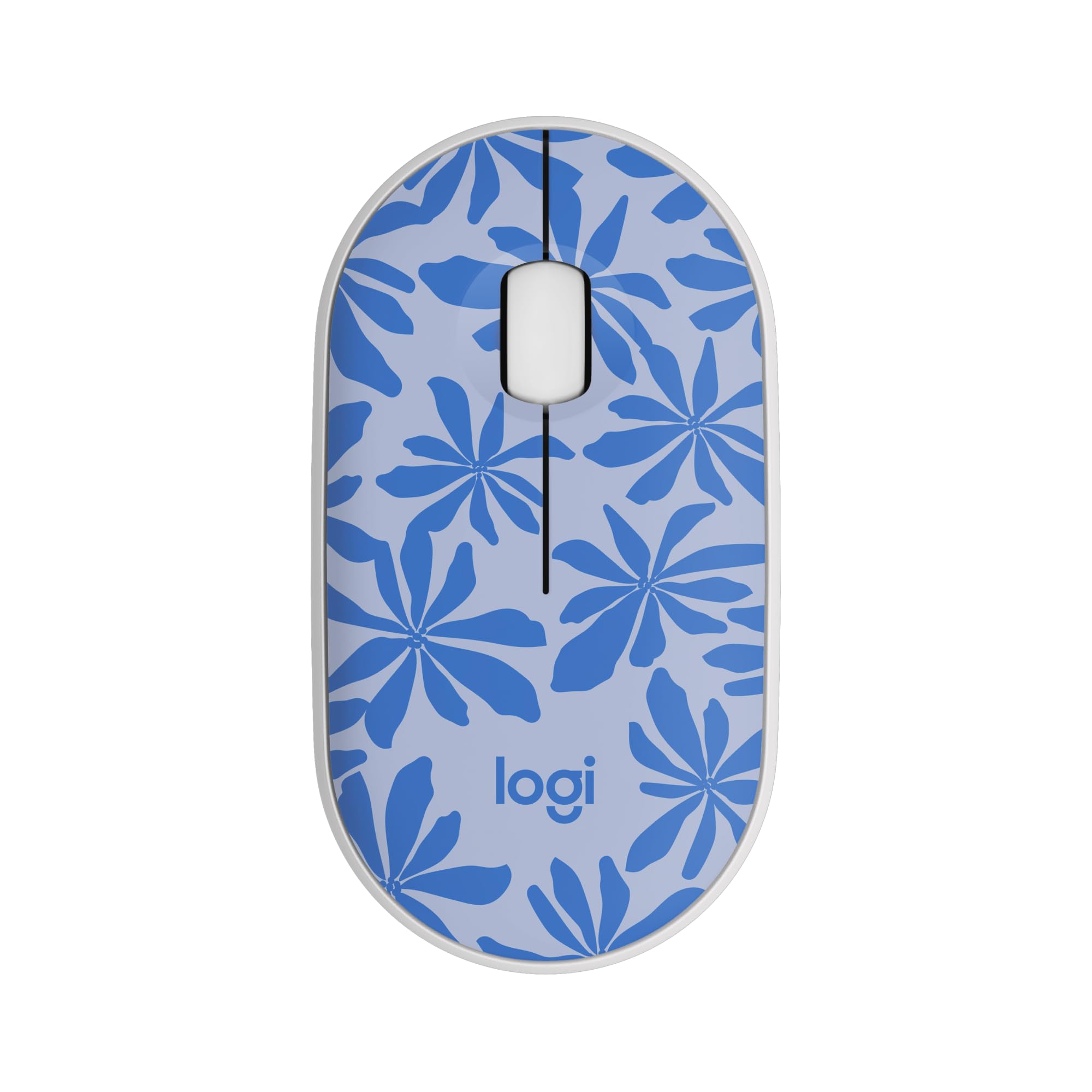 Foto 2 pulgar | Mouse Inalámbrico Logitech M340 Edición Limitada Azul Floral - Venta Internacional