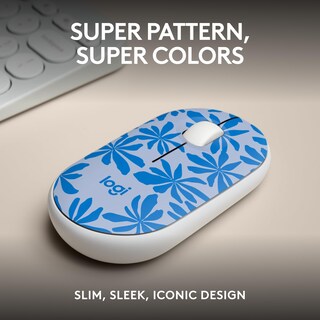 Foto 2 | Mouse Inalámbrico Logitech M340 Edición Limitada Azul Floral - Venta Internacional