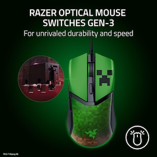 Foto 4 | Mouse Alámbrico Razer Minecraft Verde-Venta Internacional