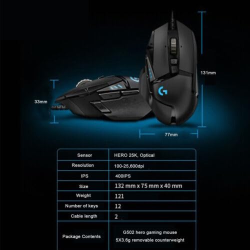 Foto 7 pulgar | Ratón Para Juegos Logitech G502 Hero Mr0076 910-005571 - Venta Internacional.