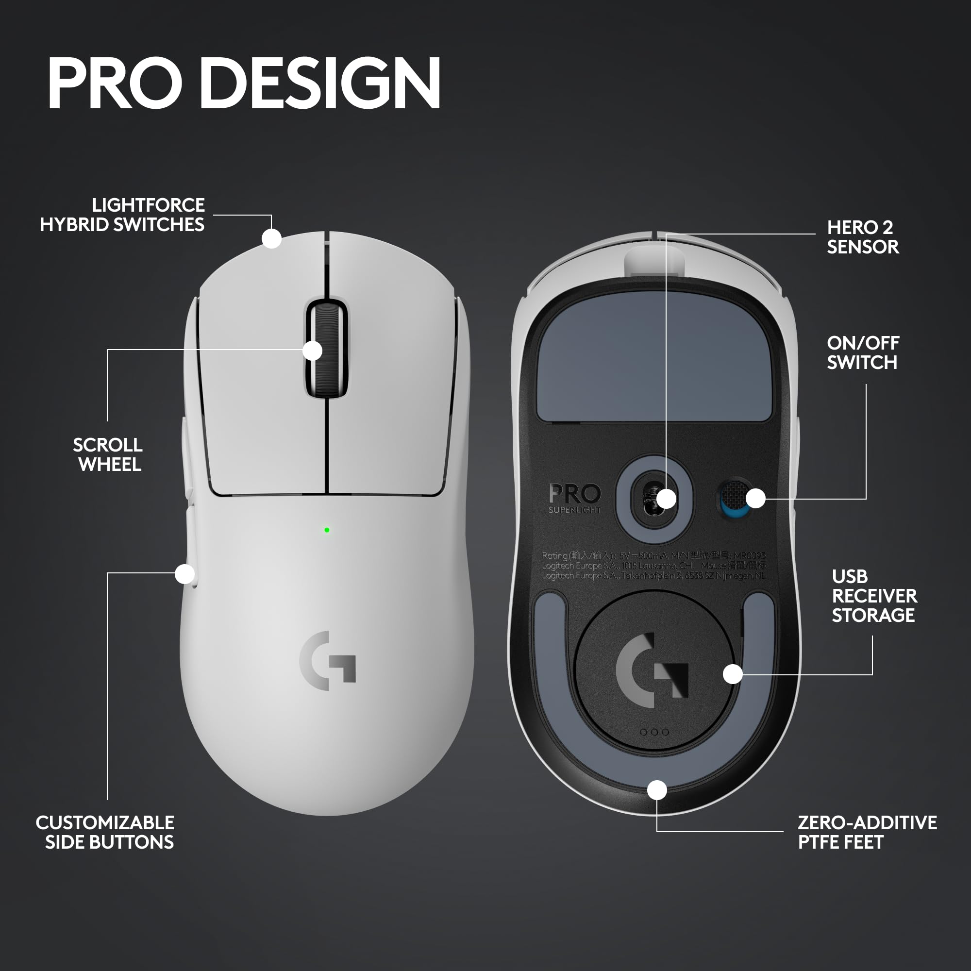 Foto 7 | Ratón Inalámbrico Para Juegos Logitech G Pro X Superlight 2 White - Venta Internacional.