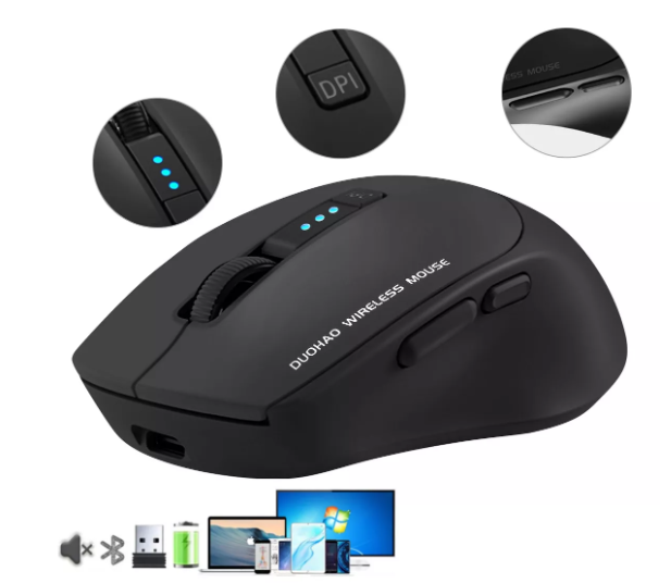 Foto 1 | Mouse Inalámbrico Wünd Bluetooth Recargable Ergonomía 2.4g 3modos