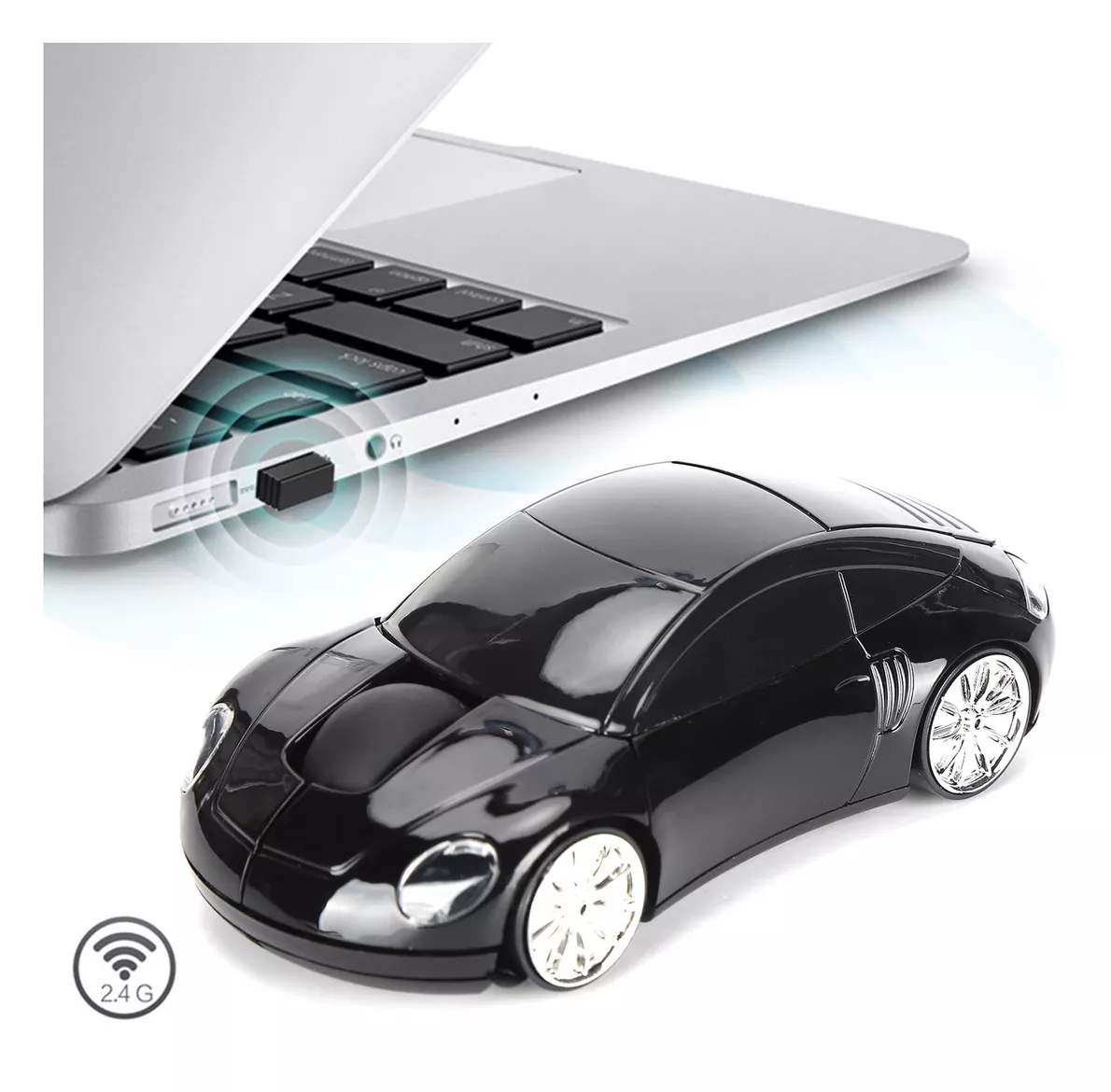 Foto 2 | Mouse Inalambrico de Coche Game Usb Negro