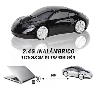 Foto 3 | Mouse Inalambrico de Coche Game Usb Negro
