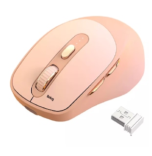 Foto 1 | Mouse Inalámbrico Silencioso Ergonómico Belug Rosa Palido