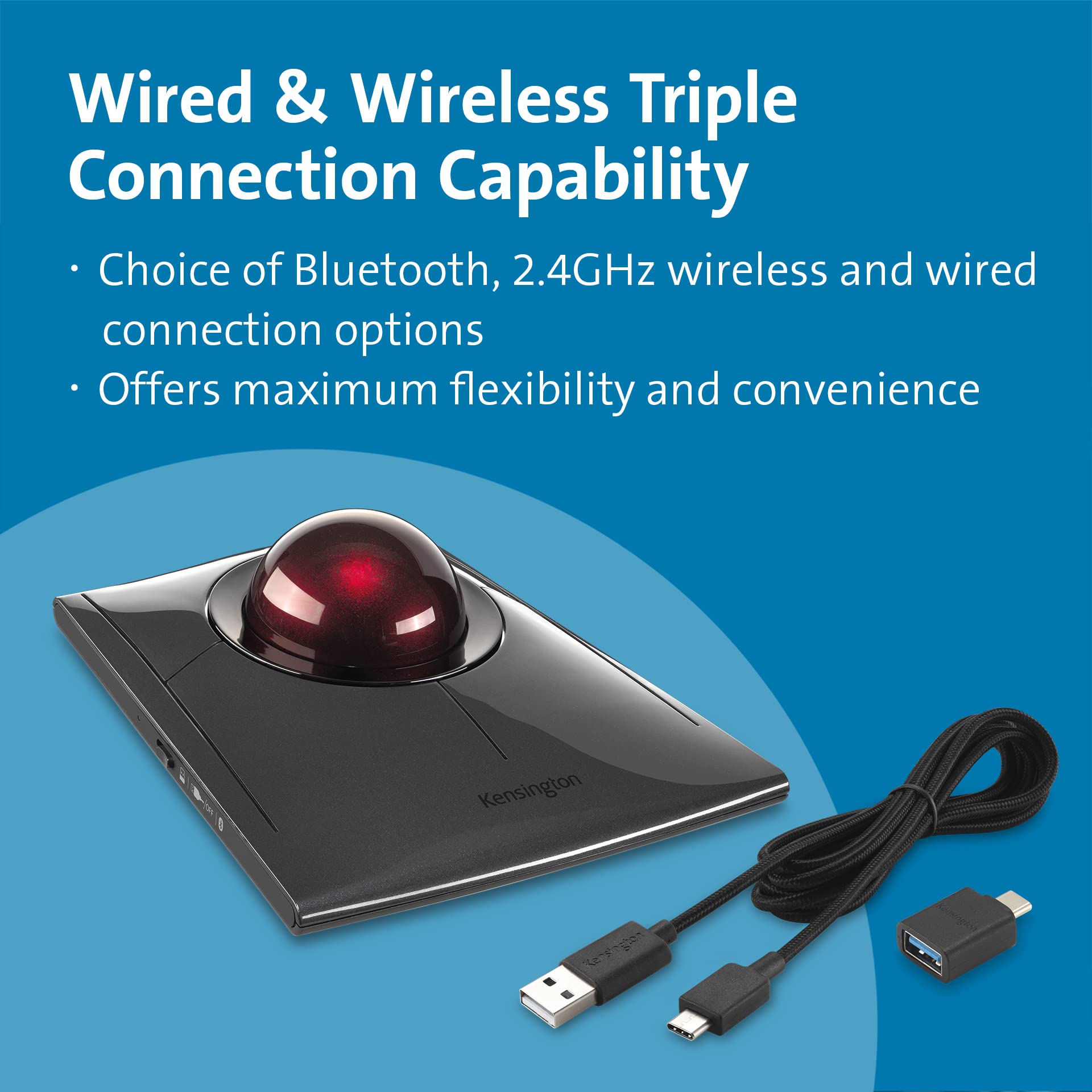 Foto 3 pulgar | Trackball Kensington Slimblade Pro Inalámbrico K72080ww - Venta Internacional.