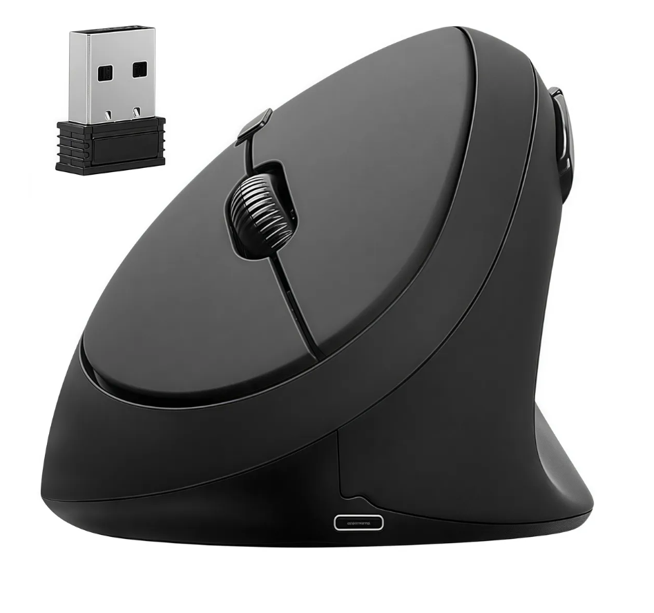 Ratón Xtellar Ergonómico Inalámbrico Recargable 6 Botones 3 Dpi