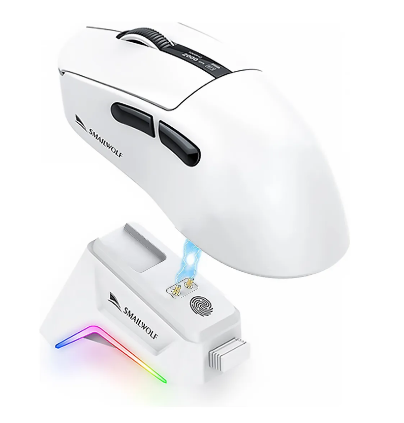 Xtellar  M6 Paw3311 Ratón Juegos Base Carga Rgb Blanco