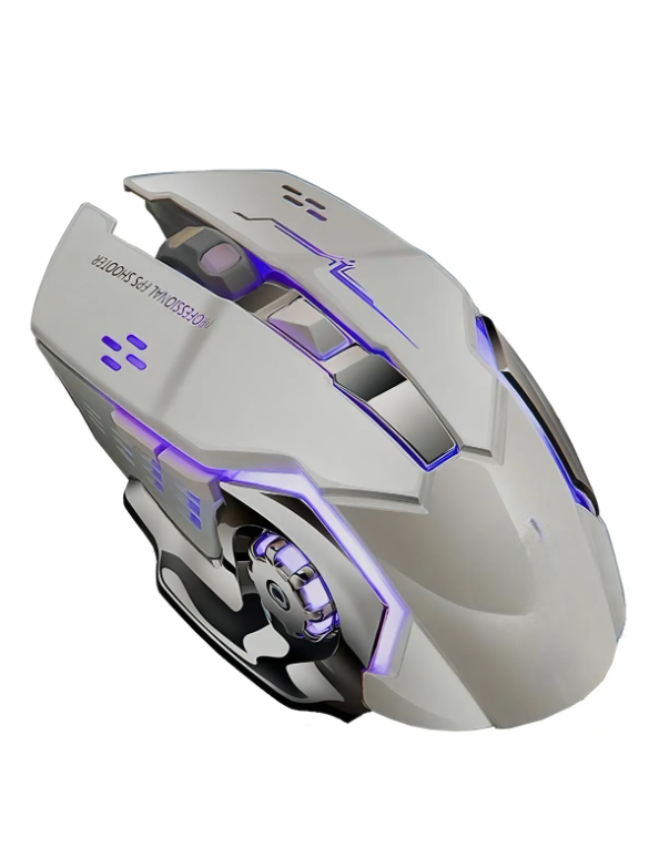 Mouse Gamer De Juego Inalámbrico Recargable Xtellar Xtellar X8 Metal Grey