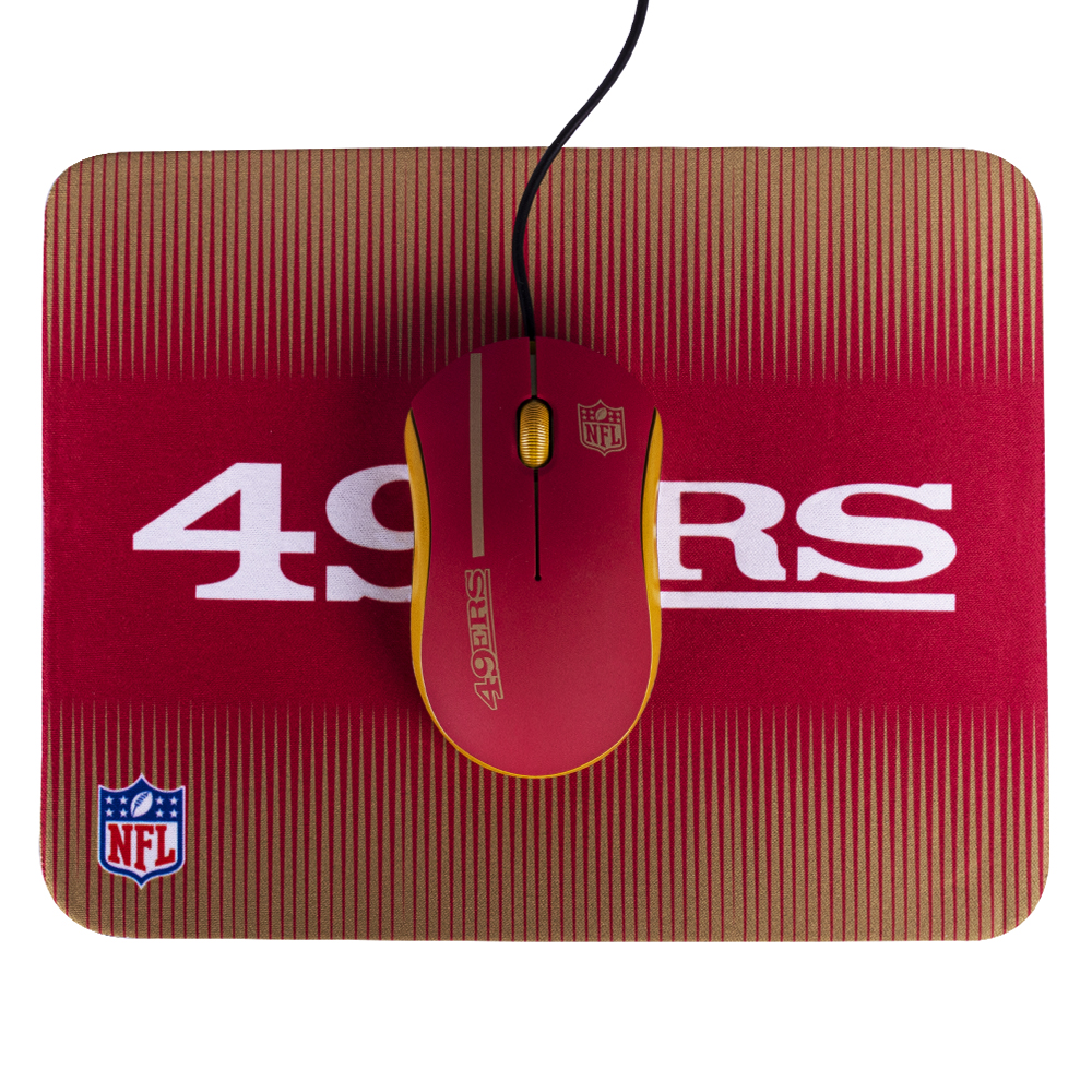 Foto 2 | Mouse Alámbrico con Mousepad Ginga Nfl San Francisco