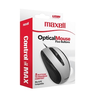 Foto 3 | Mouse Maxell Óptico con 5 Botones Alámbrico USB 1200-1600 Dpi 348419