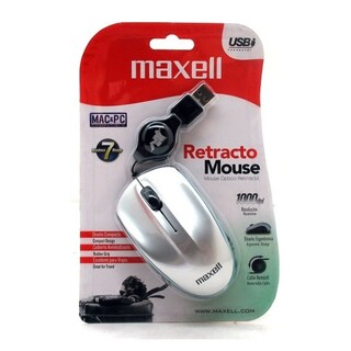 Foto 2 | Mouse Óptico Maxell Alámbrico Retráctil Mowr-004 USB 347002